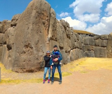 Felipe Avila, Paula Jatz y su hija Indira