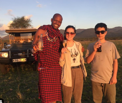 Valeria Soruco y sus hijos Sofía y Roberto Welsch